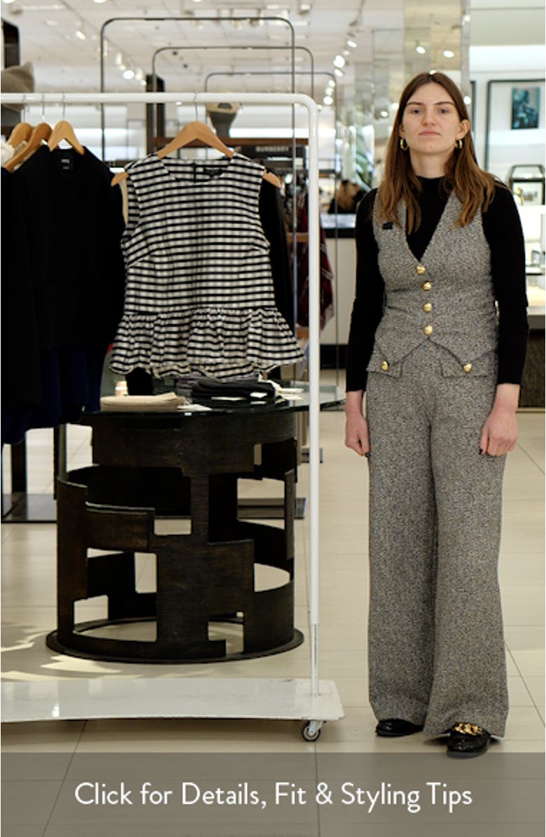 Colette Gingham Sleeveless Peplum Top, sales video thumbnail