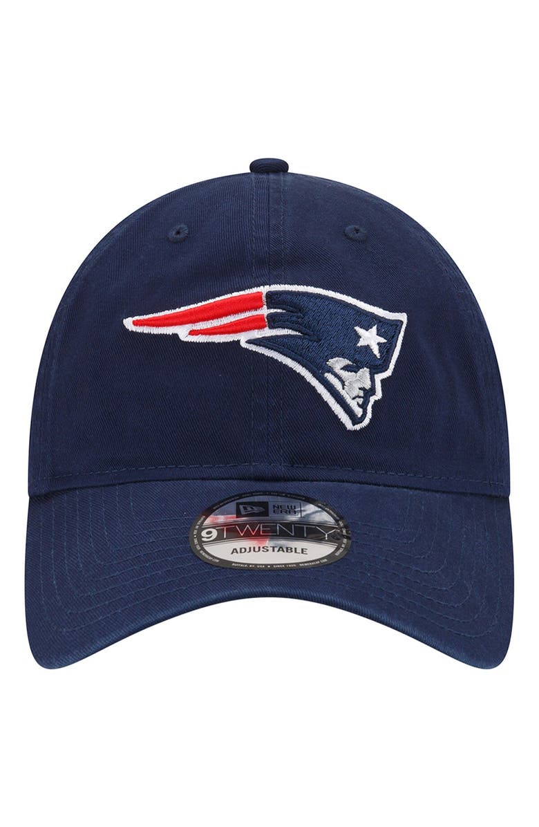 New Era Men's New Era  Navy New England Patriots Distinct 9TWENTY Adjustable Hat, Alternate, color, 