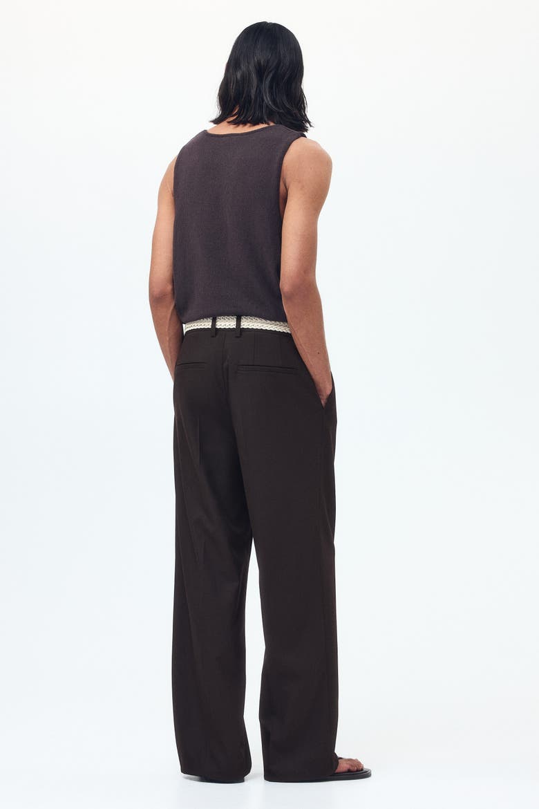 Loose-fit Tailored Pants, Alternate, color, Dark brown