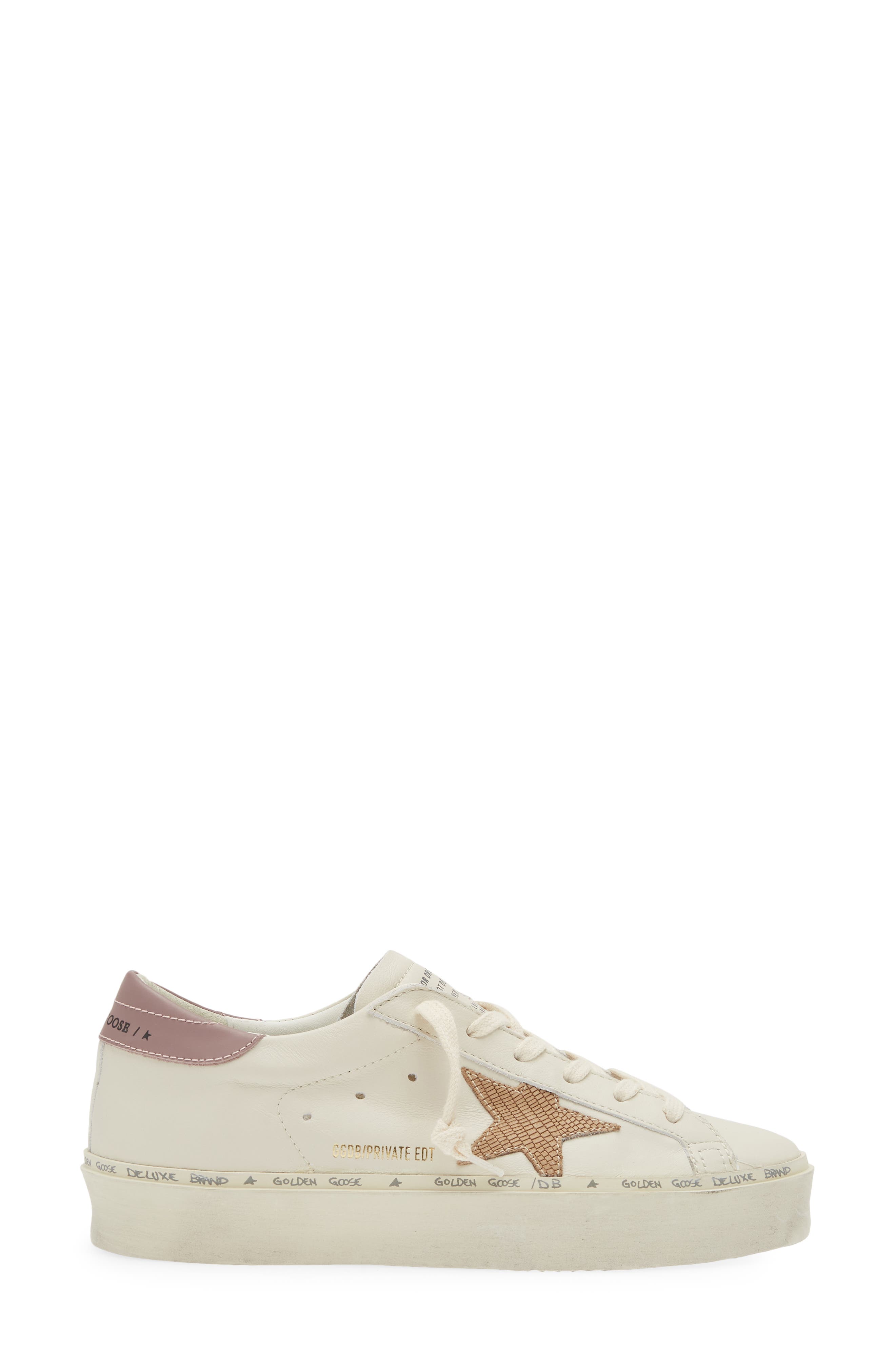 Golden Goose Hi Star Low Top Platform Sneaker, Alternate, color, White/ Beige