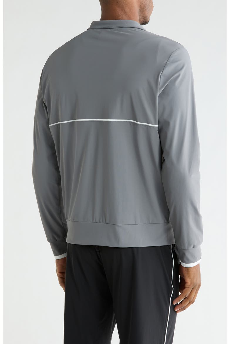 Warp x Preeminent Half Zip Sweatshirt, Alternate, color, STORM CLOUD/ WHITE