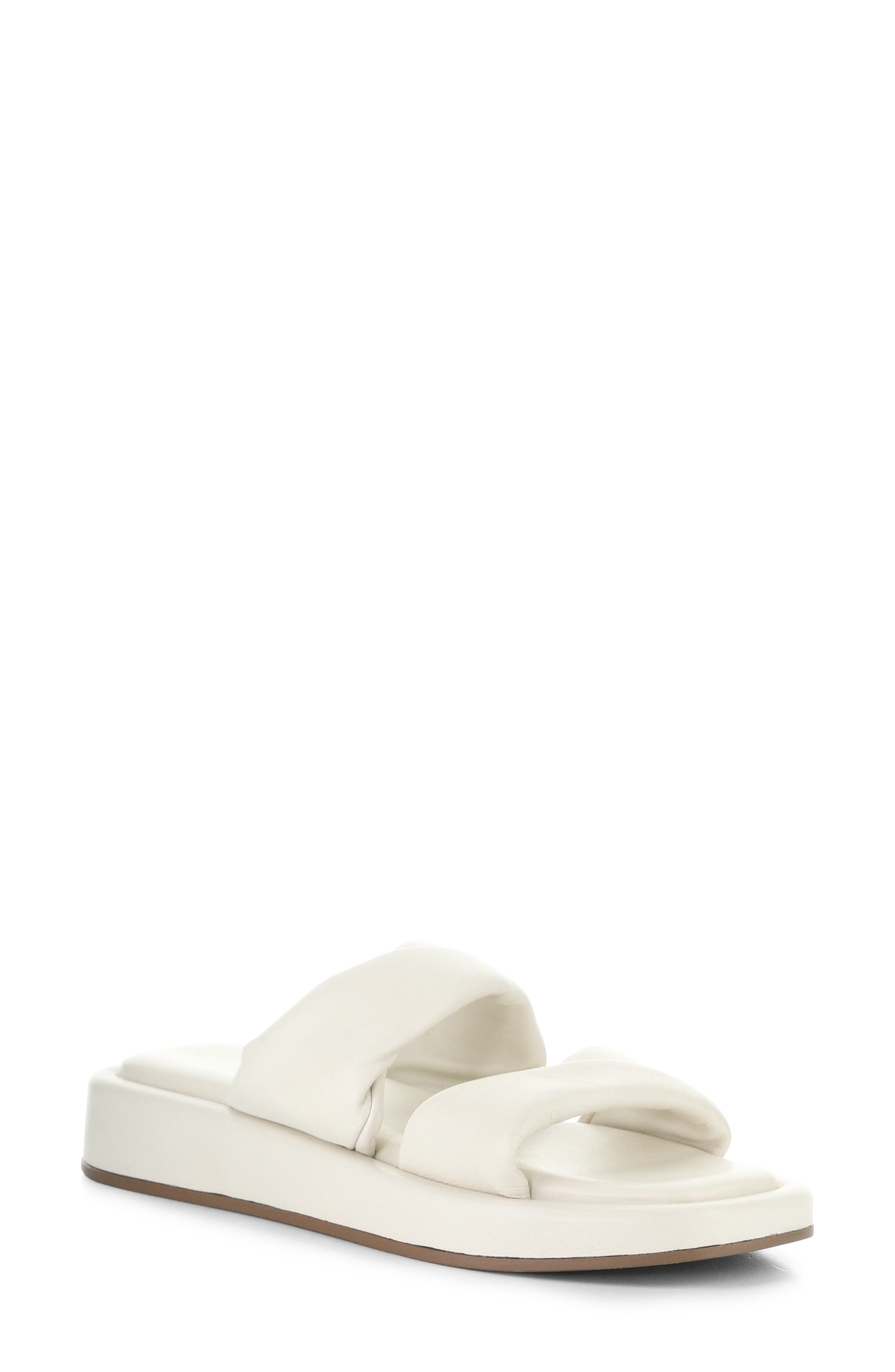 Bos. & Co. Bayla Platform Wedge Slide Sandal, Main, color, White