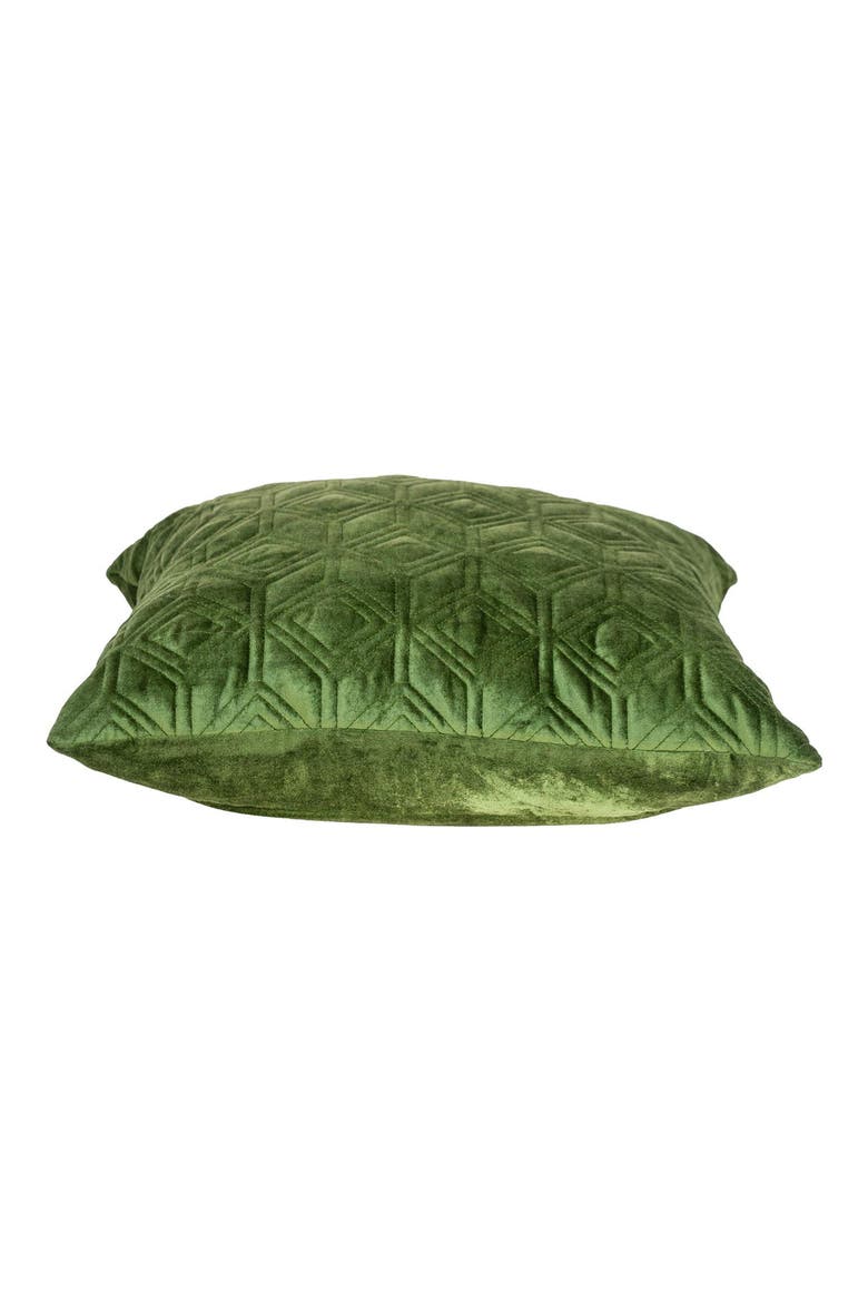 Tufted Velvet Throw Pillow, Alternate, color, OLIVE