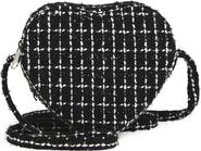 Capelli New York Kids' Heart Tweed Crossbody Bag