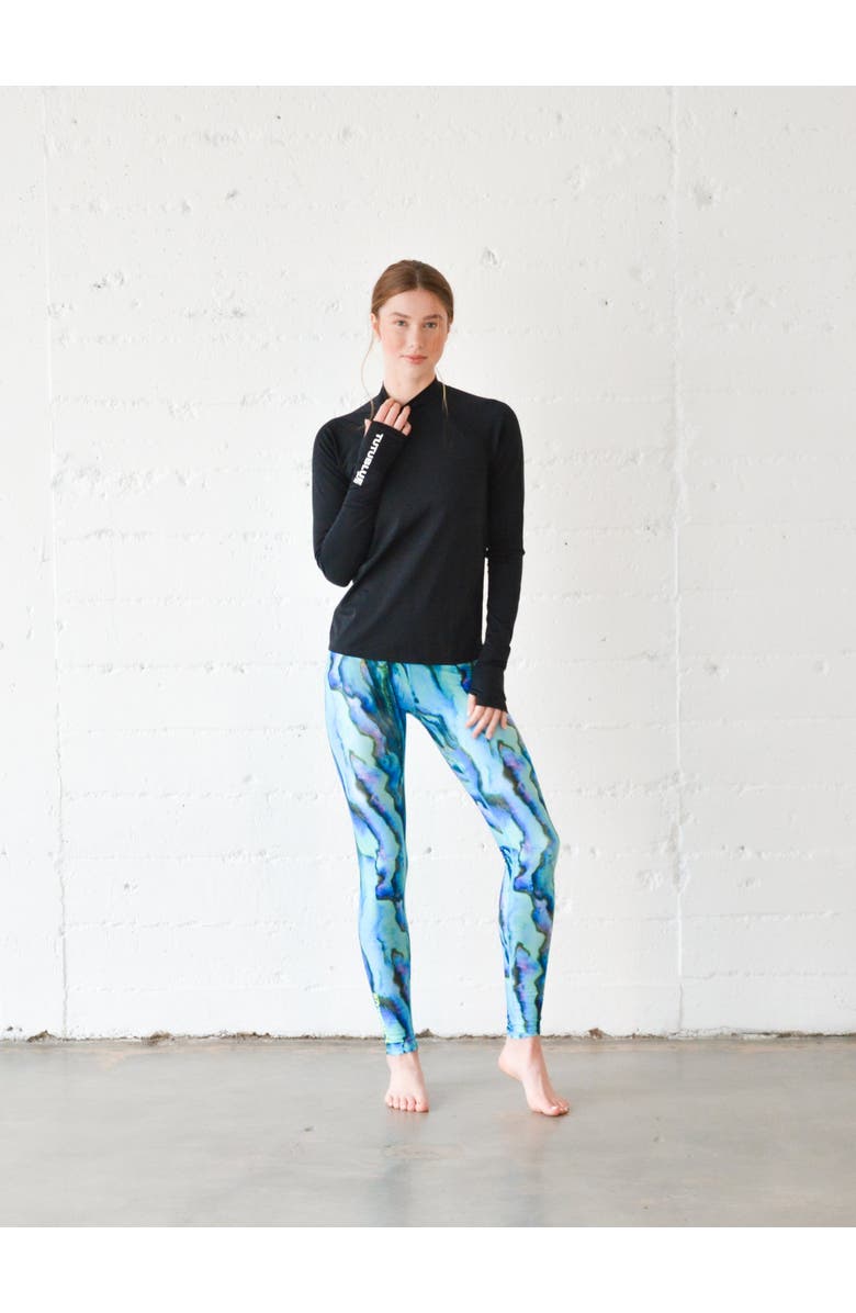 TUTUBLUE Women's Pullover Raglan Rash Guard Swim Top - UPF 50+, Alternate, color, Deep Black