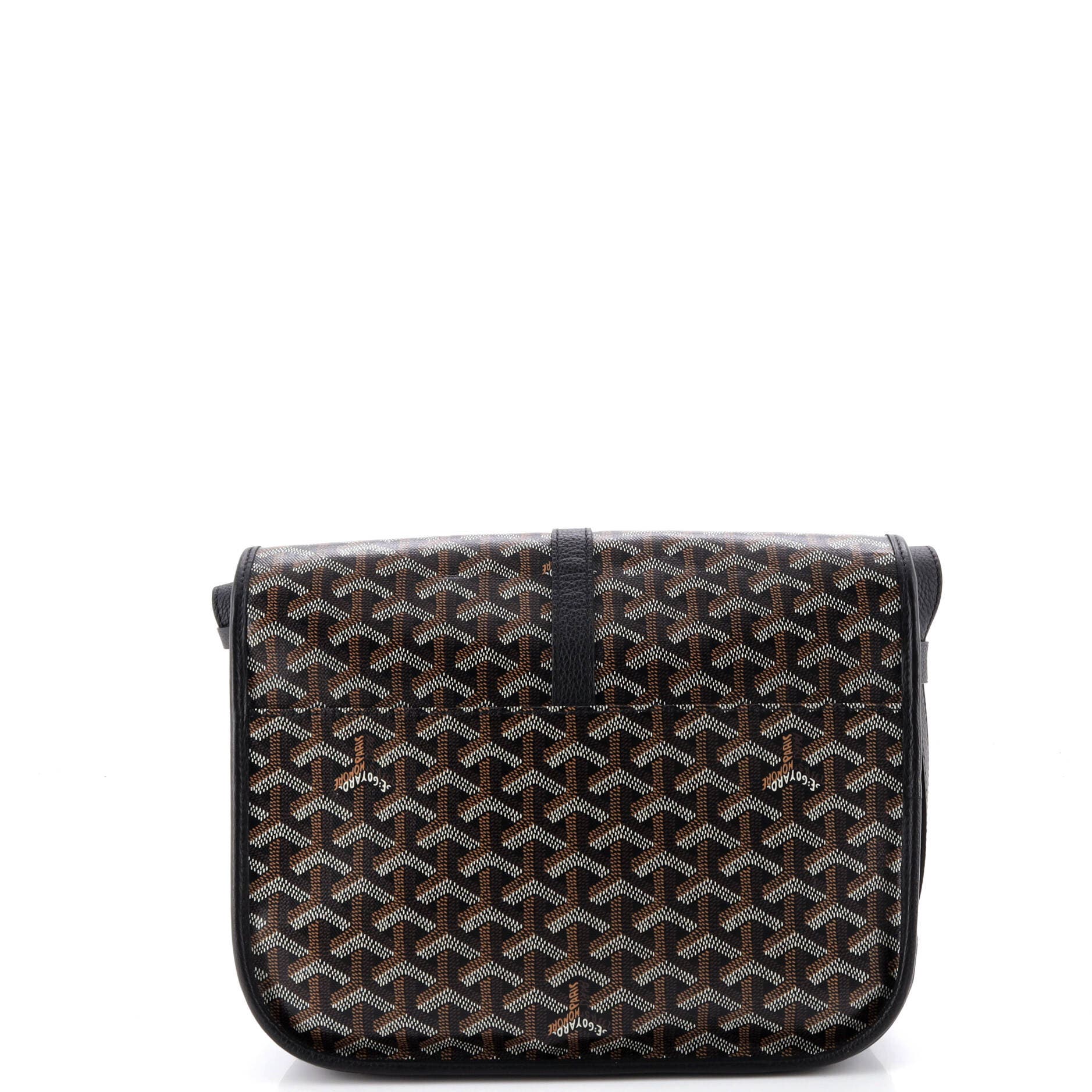 Pre-Owned Goyard Belvedere II Messenger Bag Coated Canvas MM, Alternate, color, Black