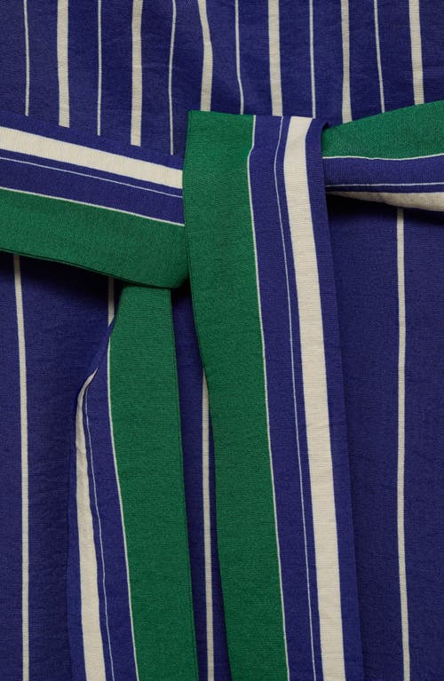Mango Stripe Tie Waist Jumpsuit