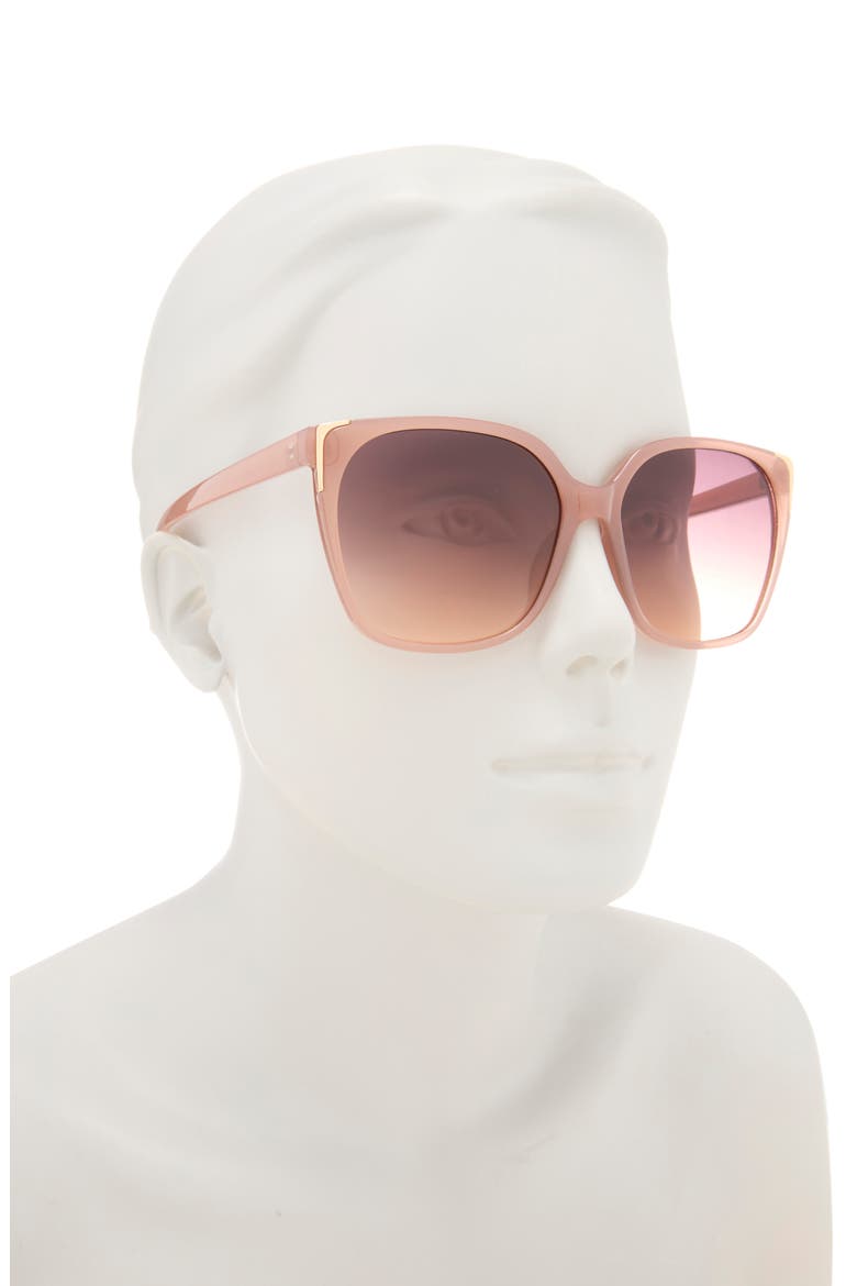 Oversize Gradient Cat Eye Sunglasses, Alternate, color, BEIGE