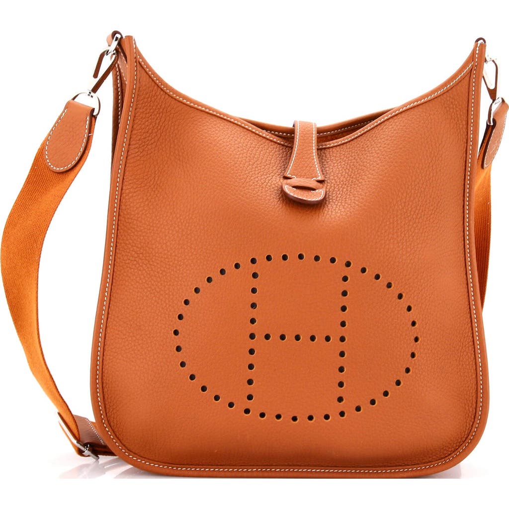 Pre-owned Hermes Hermes Evelyne Bag Gen Iii Clemence Pm In Gold