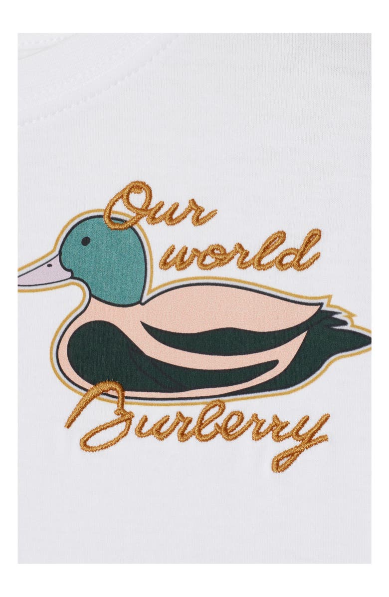 Burberry Duck Cotton T-shirt, Alternate, color, 
