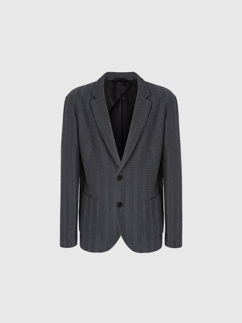 Missoni Single-breasted Jacket With Zigzag Pattern In Multi