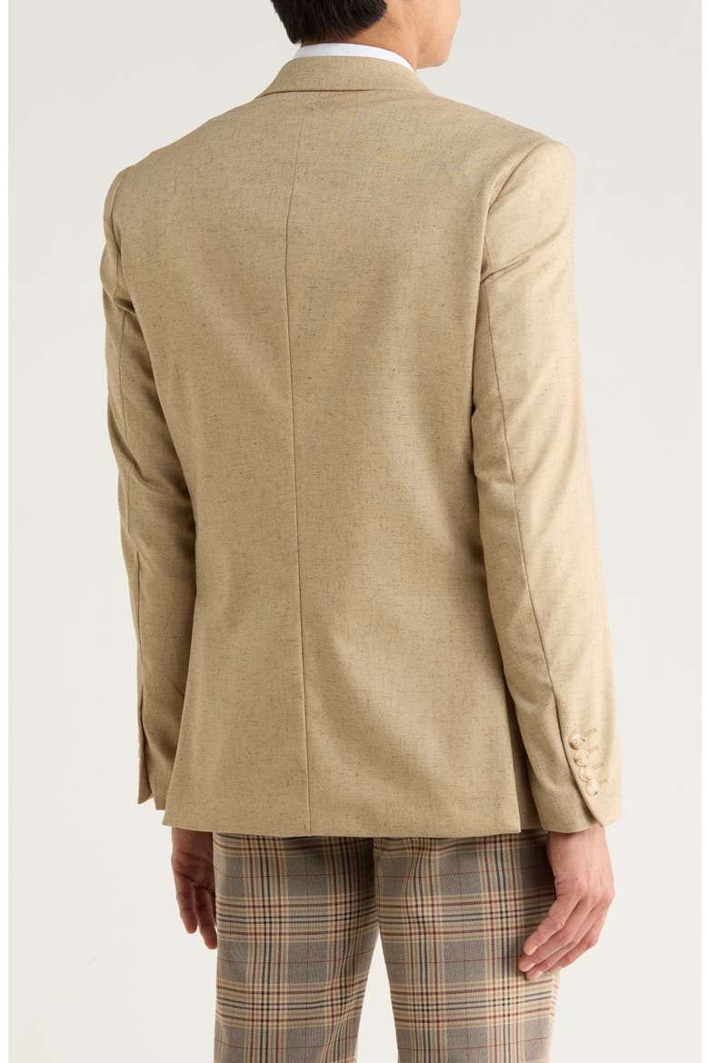 Slim Fit Textured Blazer, Alternate, color, MUSHROOM