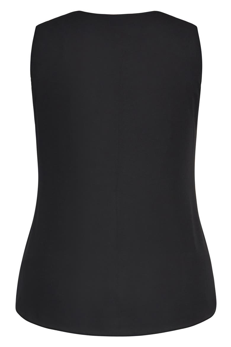 Sexy Zip Sleeveless Top, Alternate, color, BLACK