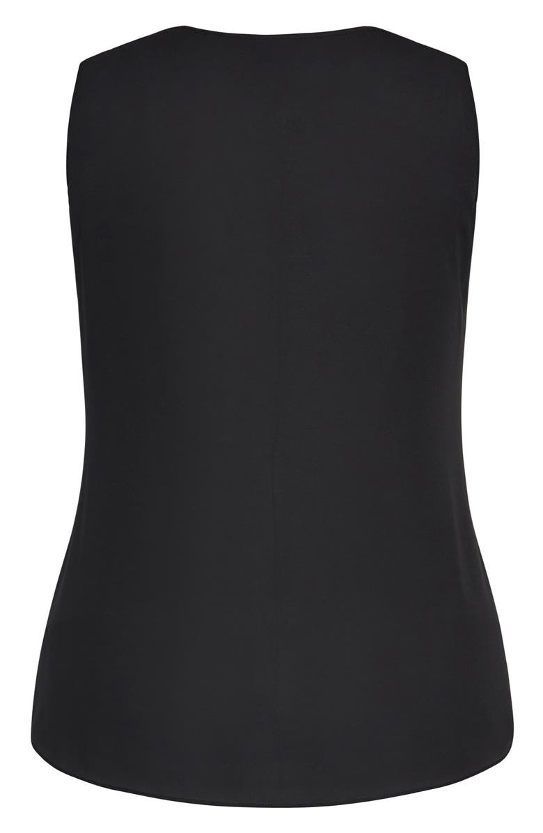 City Chic Sexy Zip Sleeveless Top, Alternate, color,