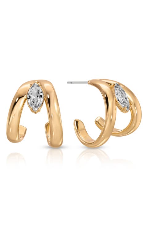 Orbit Crystal Hoop Earrings