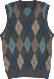 BEAMS Argyle Intarsia Alpaca Sweater Vest
