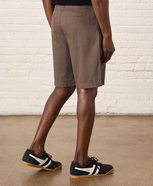 Pact Organic Cotton Daily Twill Midweight Short In Deep Taupe