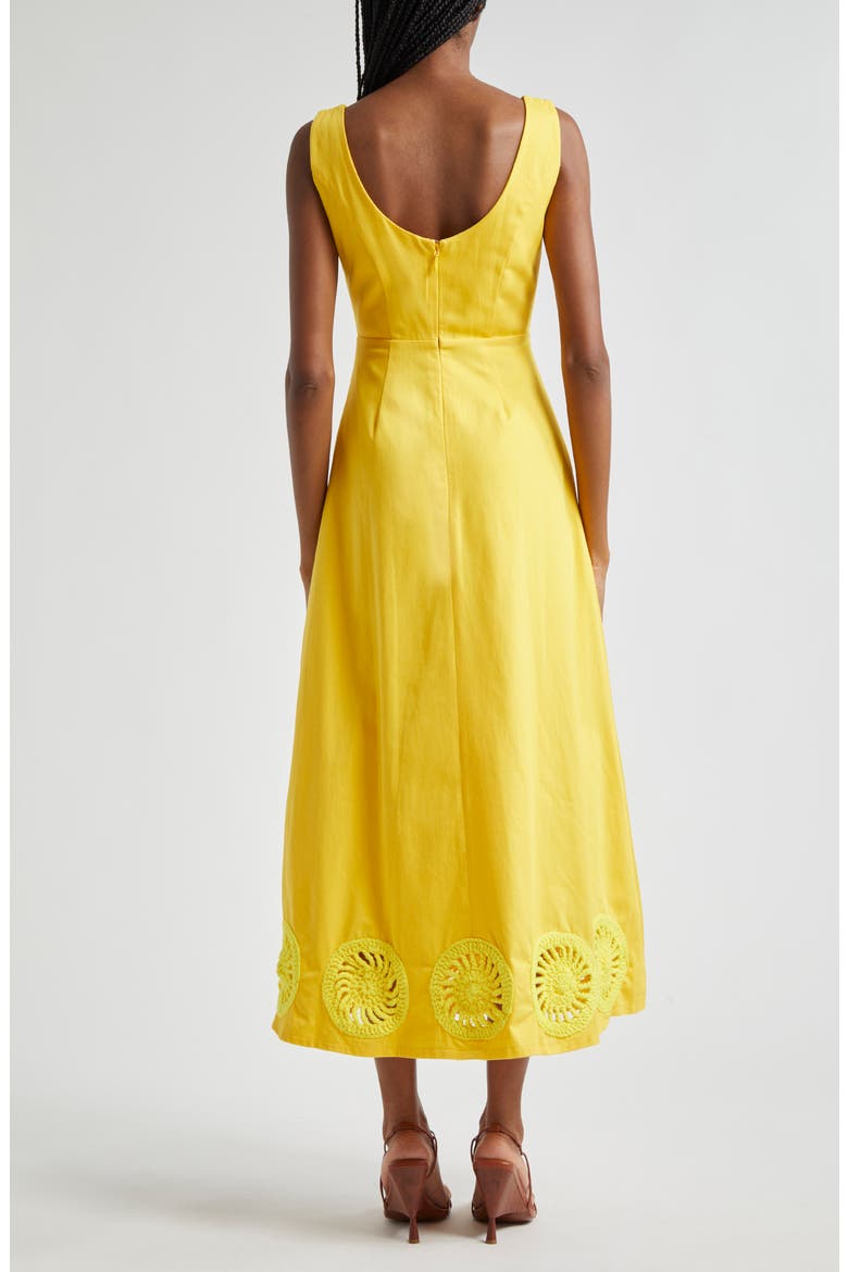 Kwara Crochet Trim Sundress, Alternate, color, YELLOW