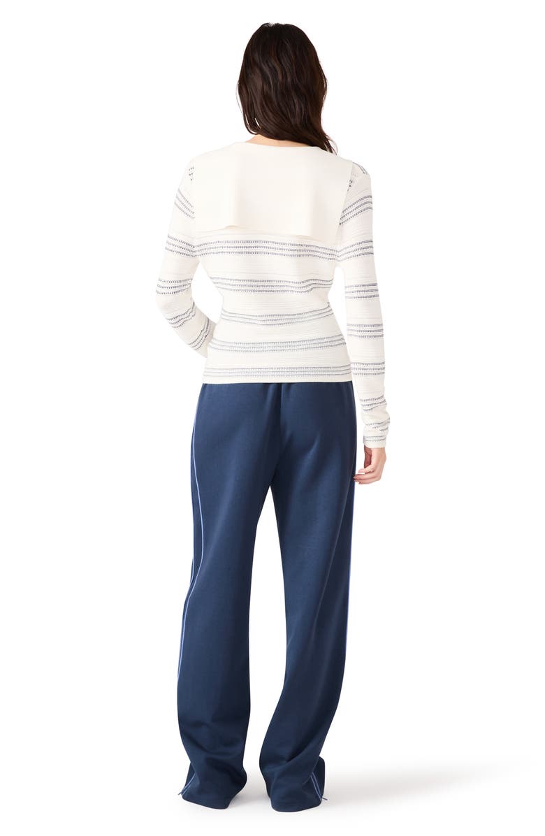 Steve Madden Stripe Sailor Collar Sweater, Alternate, color, 