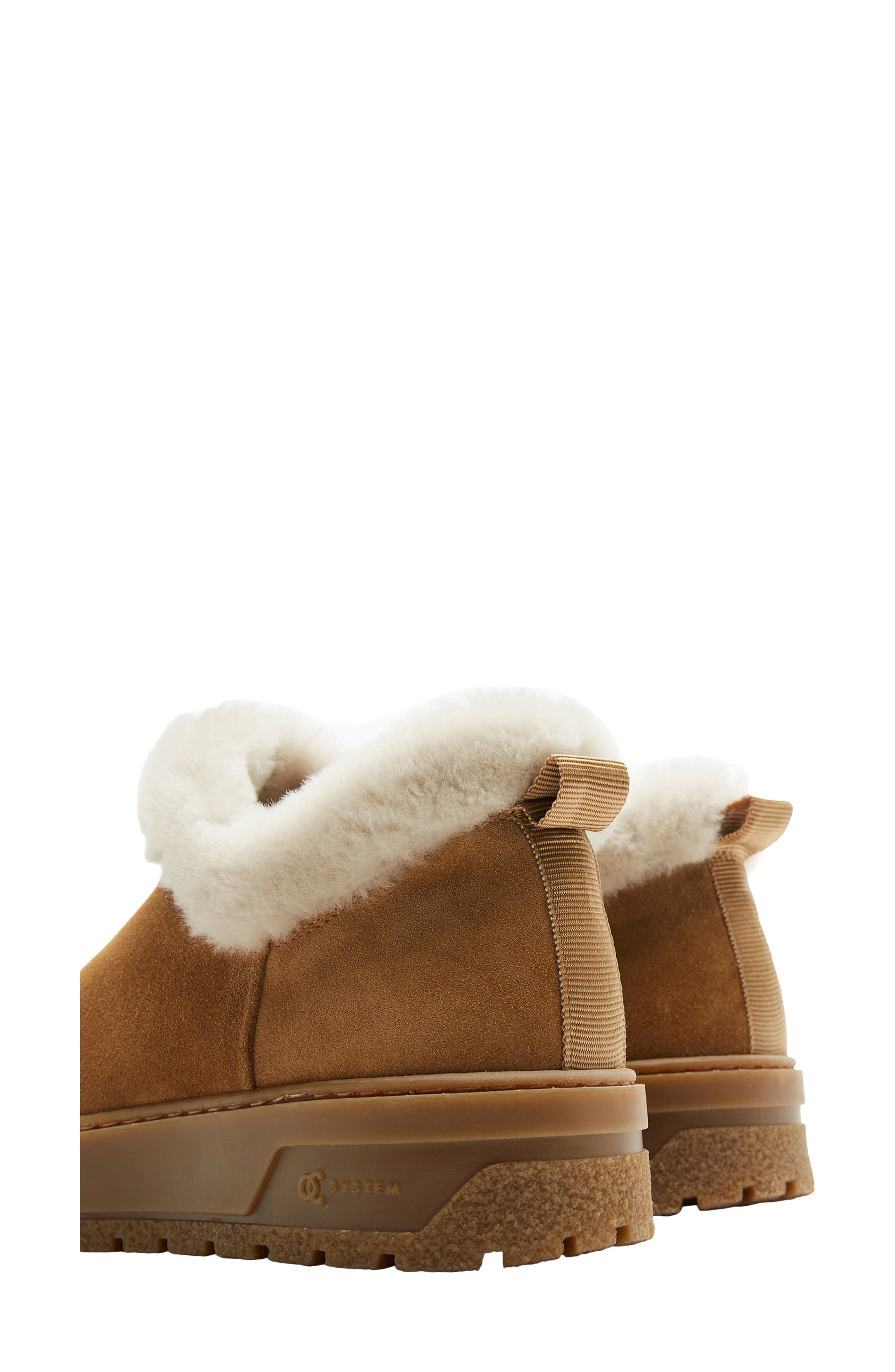 La Canadienne Lugano Genuine Shearling Lined Waterproof Slip On Boot, Alternate, color, Toffee Suede