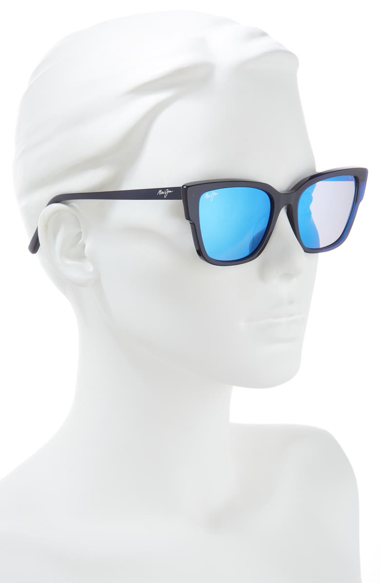 Maui Jim 55mm Polarized Cat Eye Sunglasses, Alternate, color, Blue Blue Blue
