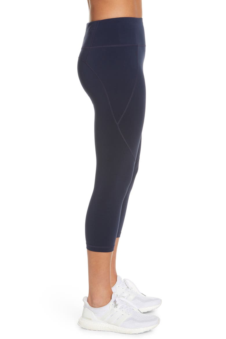 Power Workout Crop Pocket Leggings, Alternate, color, NAVY BLUE