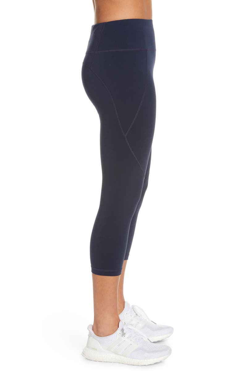 Sweaty Betty Power Workout Crop Pocket Leggings, Alternate, color, Navy Blue