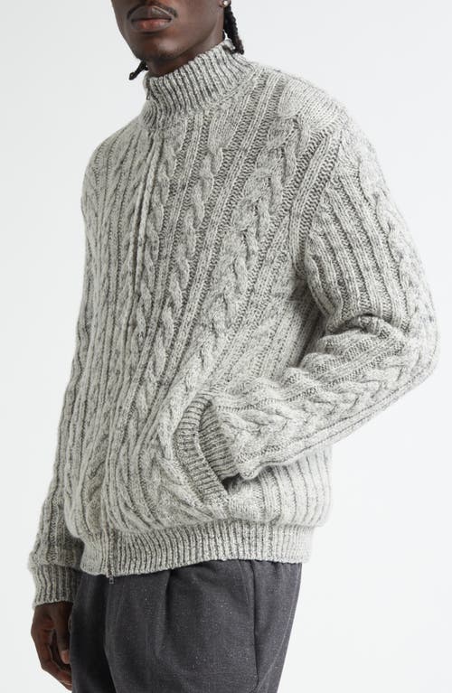 Herno Zipper Sweater In Gray