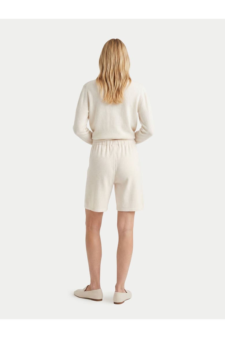 Lightweight Cashmere Silk Shorts, Alternate, color, whisper white