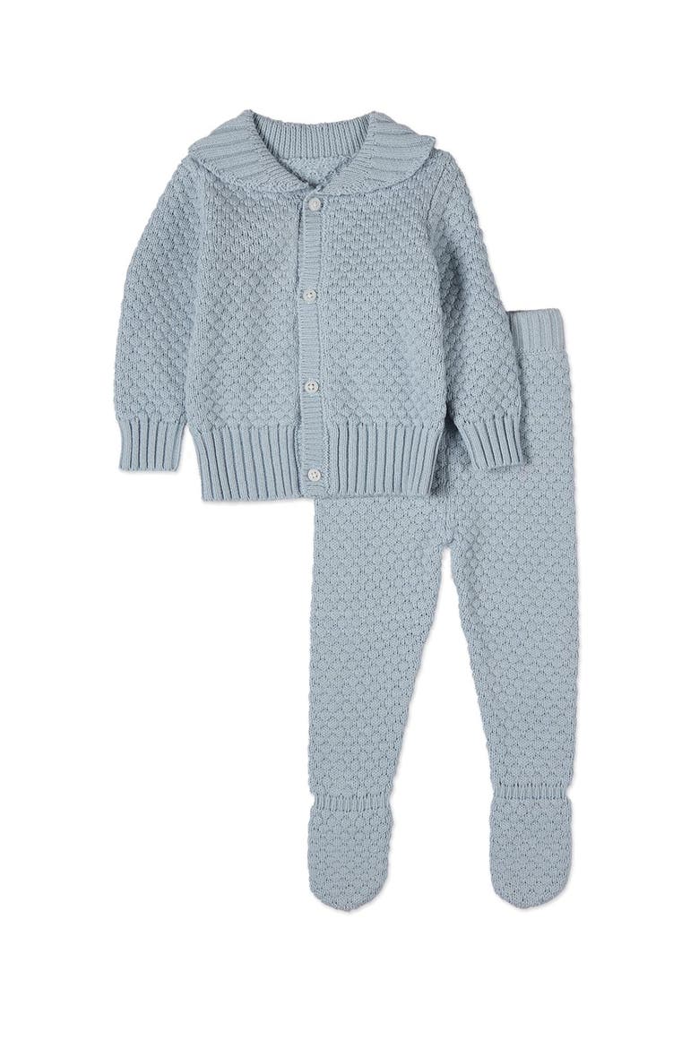 Kid's Cotton Knit Cardigan Set, Main, color, Baby Blue