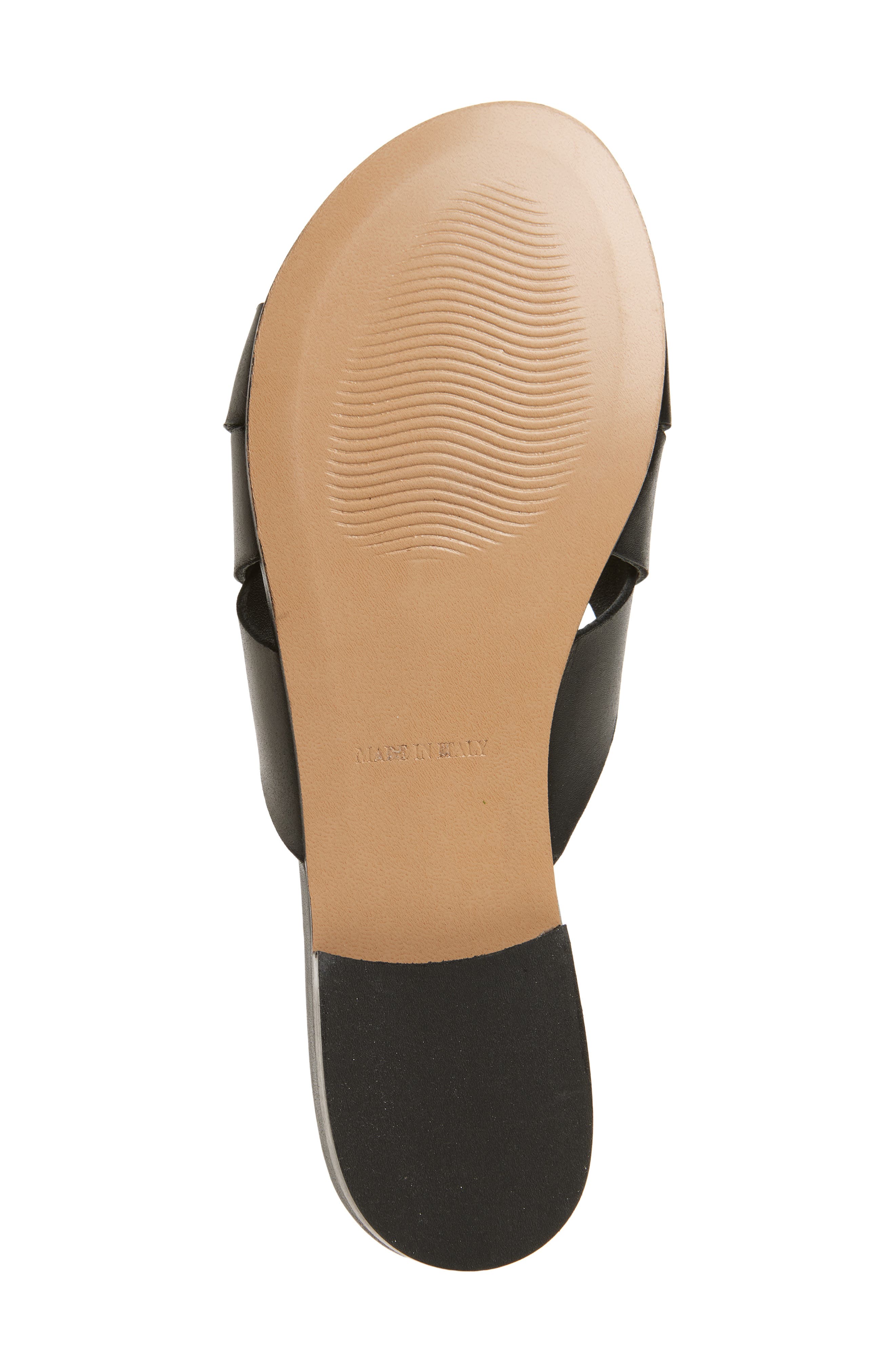 Bruno Magli Andria Woven Slide Sandal, Alternate, color, Black Leather