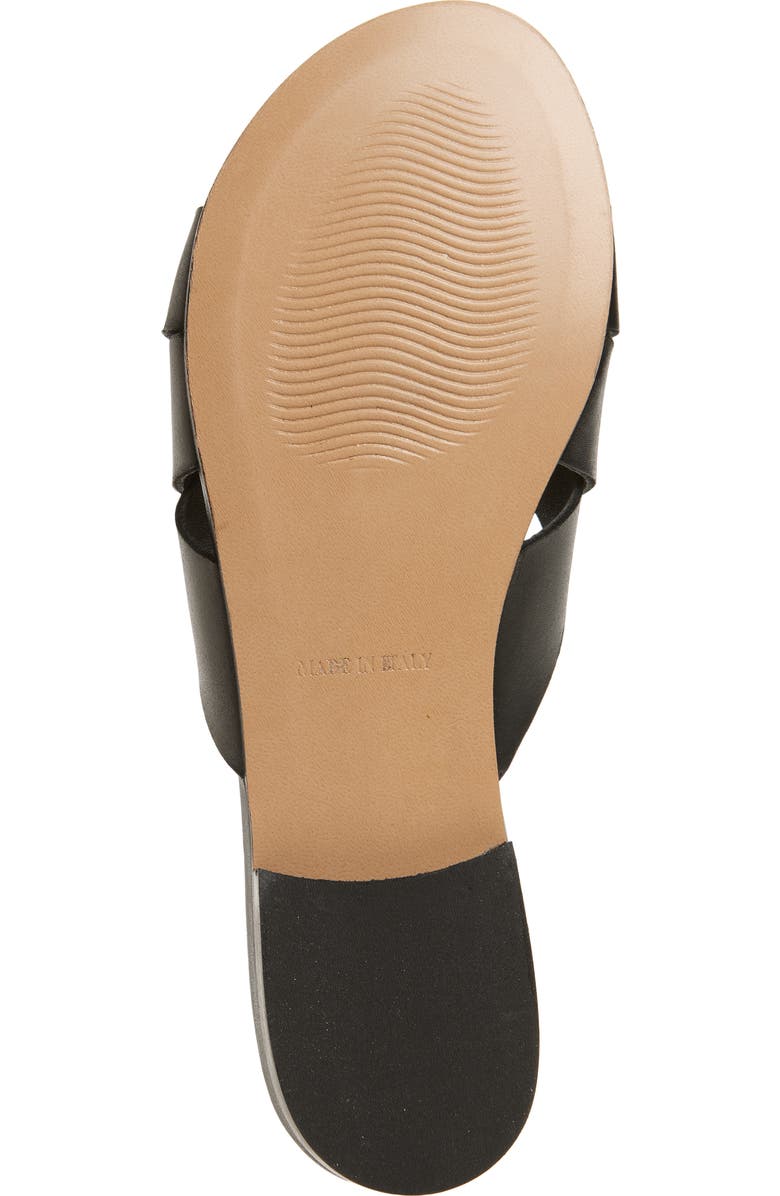 Bruno Magli Andria Woven Slide Sandal, Alternate, color, Black Leather