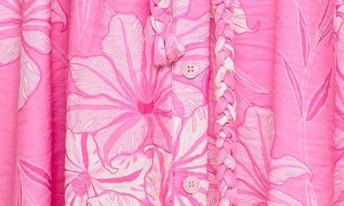 Flying Tomato Print Mini Shirtdress In Pink