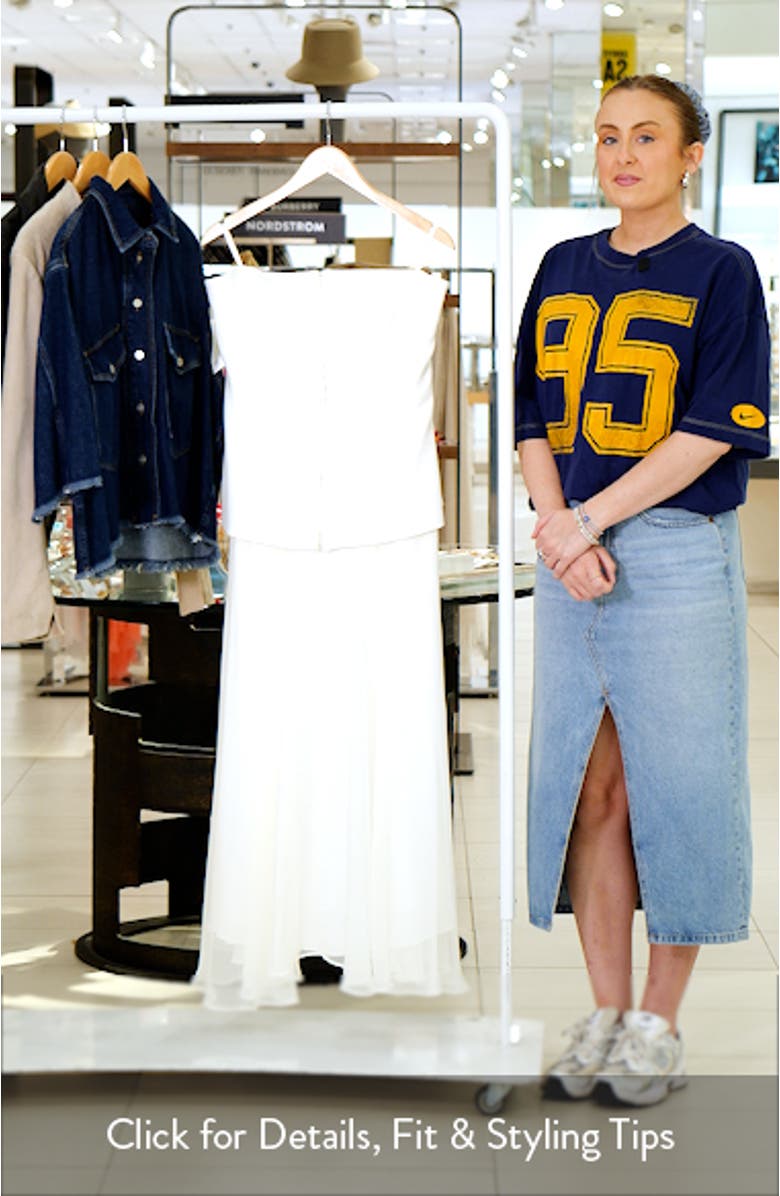 Mixed Media Strapless Dress, sales video thumbnail