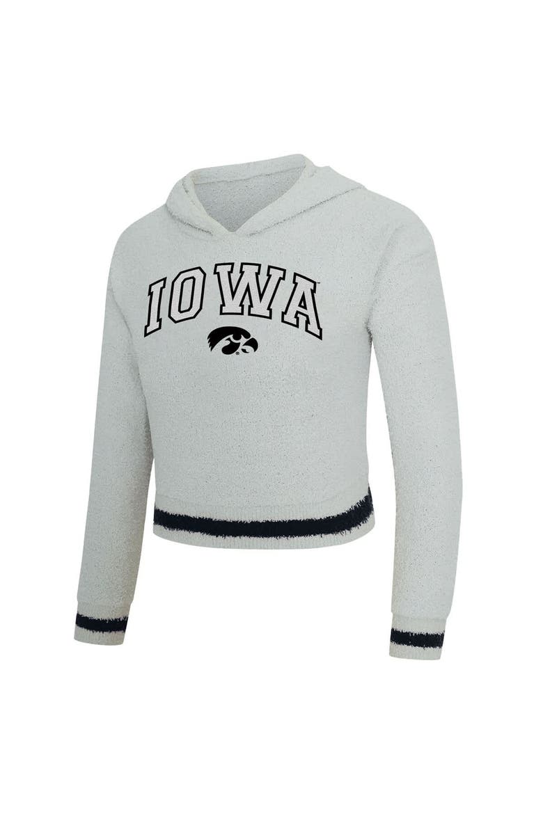 Women's Concepts Sport Gray/Black Iowa Hawkeyes Whitley Long Sleeve Hoodie Top & Shorts Set, Alternate, color, Gray