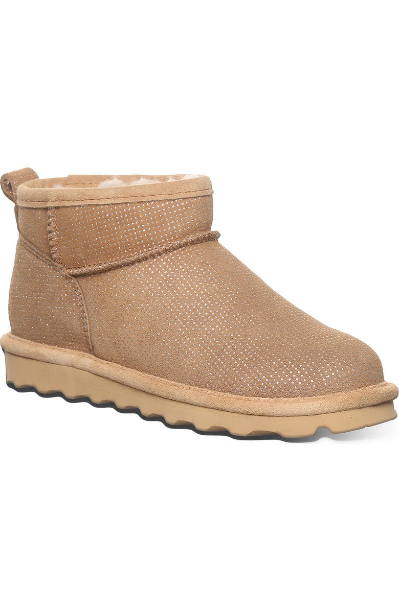BEARPAW Genuine Shearling Lined Bootie, Main, color, Iced Coffee