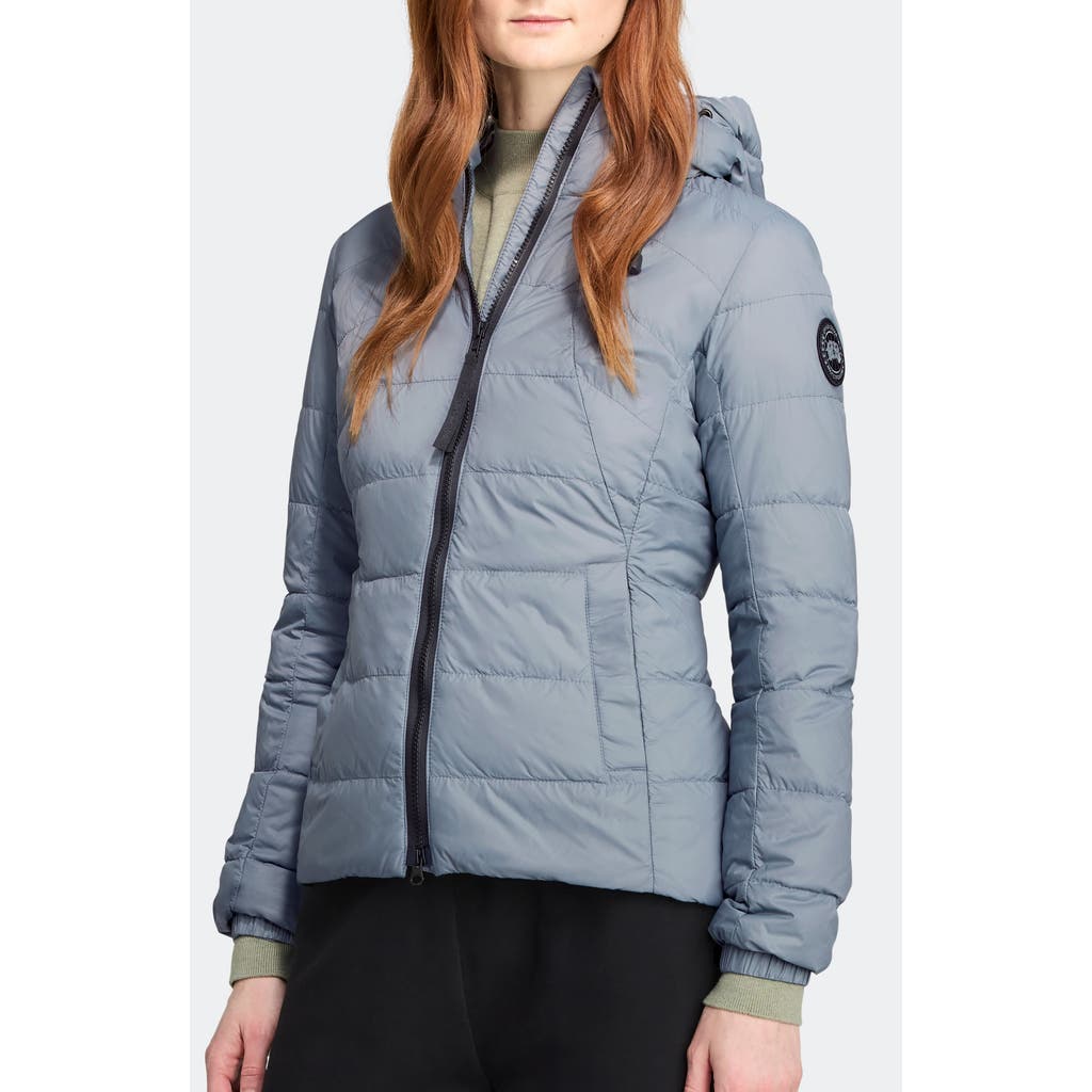 Shop Canada Goose Abbott Hooded 750 Fill Power Down Jacket In Light Ozone Blue