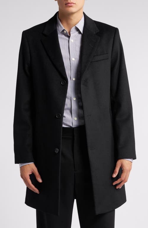 Tiger of Sweden Finnan Recycled Wool Blend Overcoat in Black 