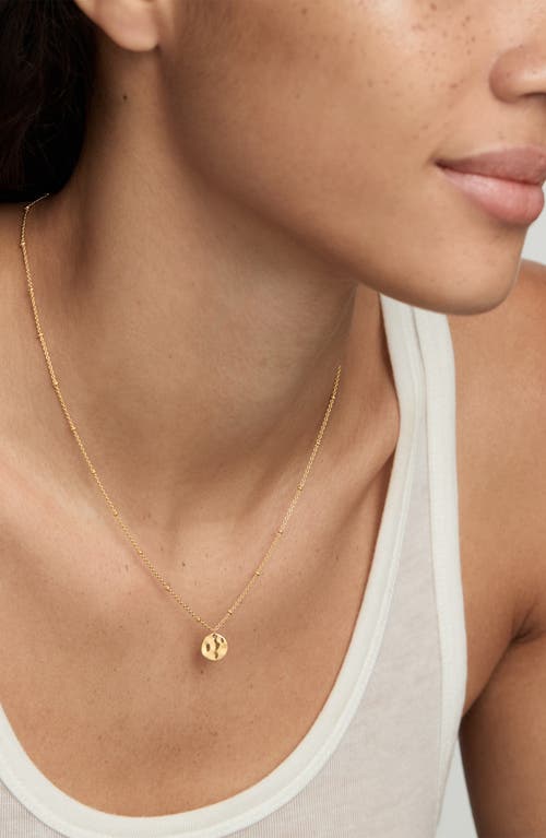 Monica Vinader Siren Muse Hammered Disc Pendant Station Necklace
