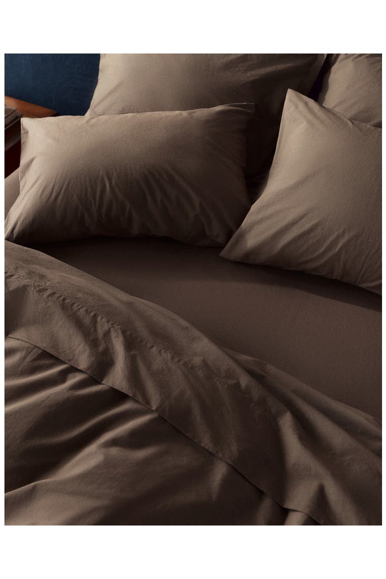 Brushed Cotton Sheet Set, Alternate, color, WARM GREY