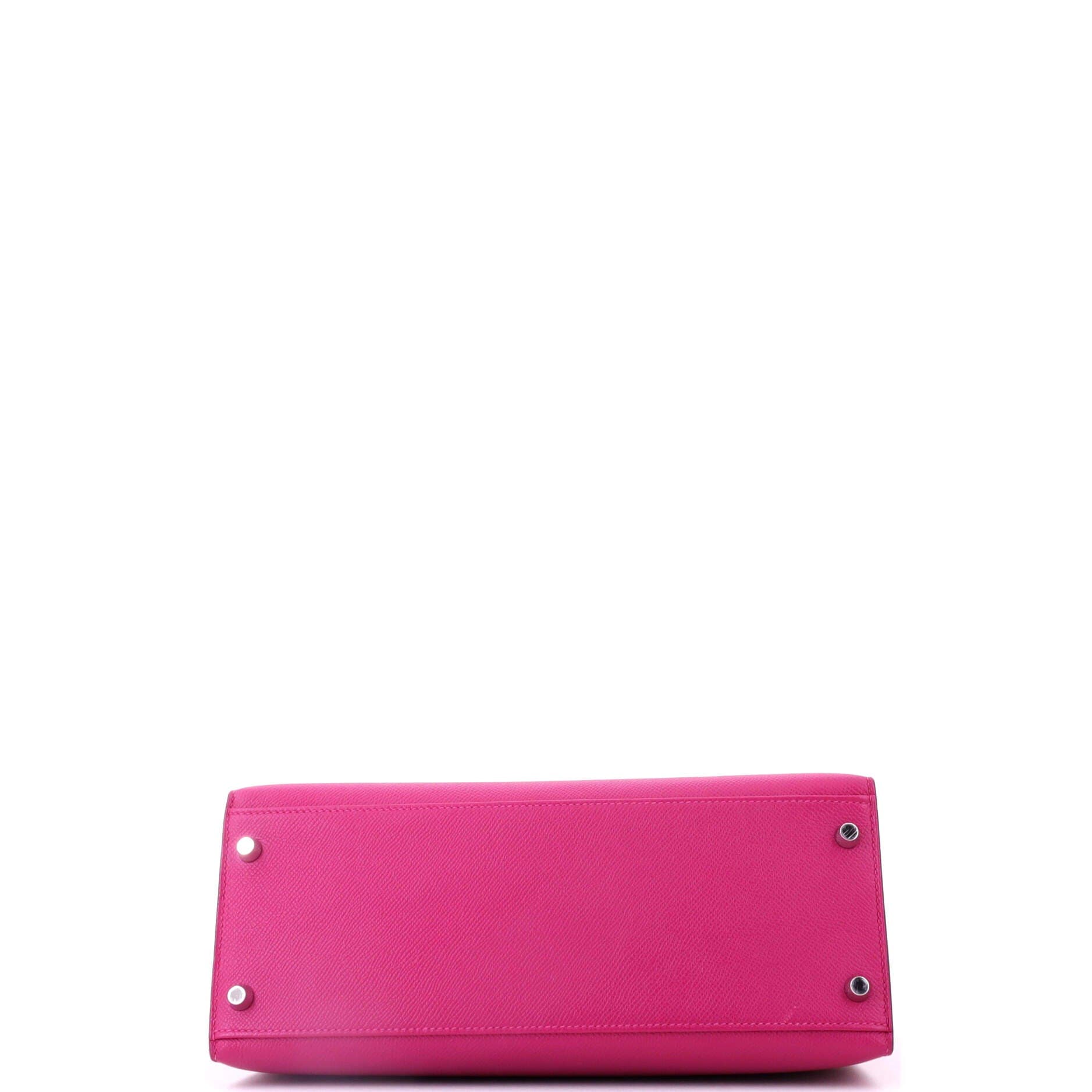 Pre-Owned Hermes Kelly Handbag Pink Epsom with Palladium Hardware 28, Alternate, color, Rose Pourpre