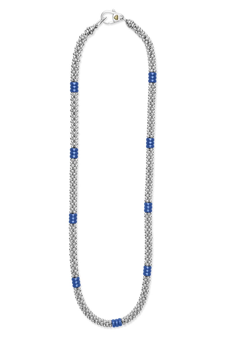 Blue Caviar Ceramic Collar Necklace, Main, color, ULTRAMARINE