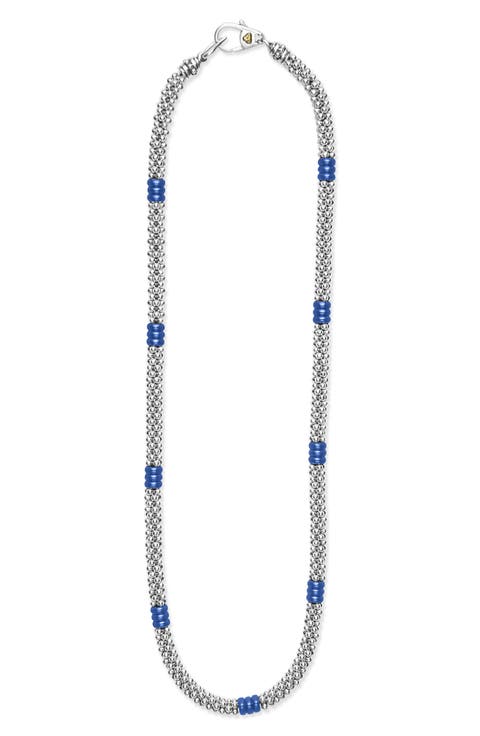 Blue Caviar Ceramic Collar Necklace