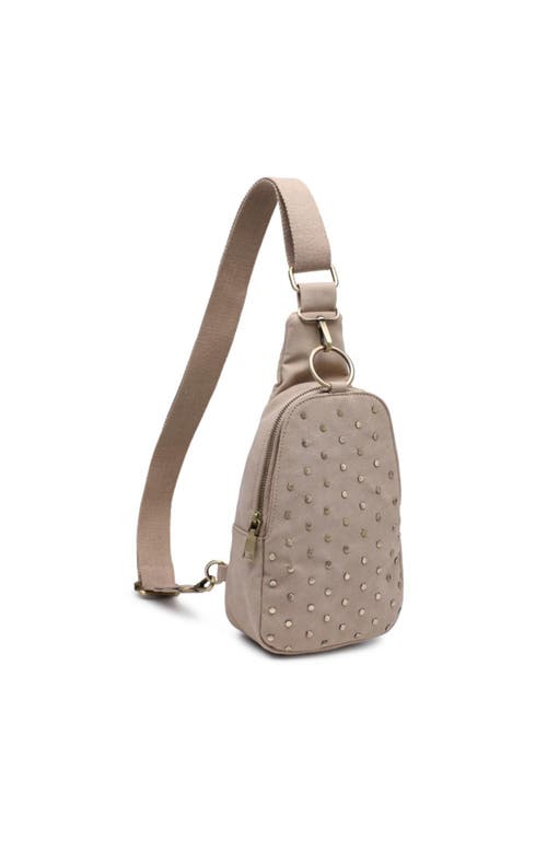 Moda Luxe Regina Studded Sling Backpack In Natural