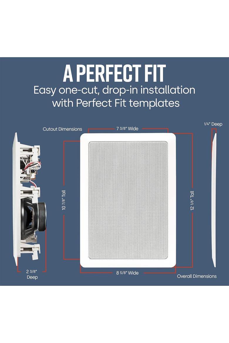RC65i 6.5" In-Wall 2-Way Speakers - Pair, Alternate, color, White