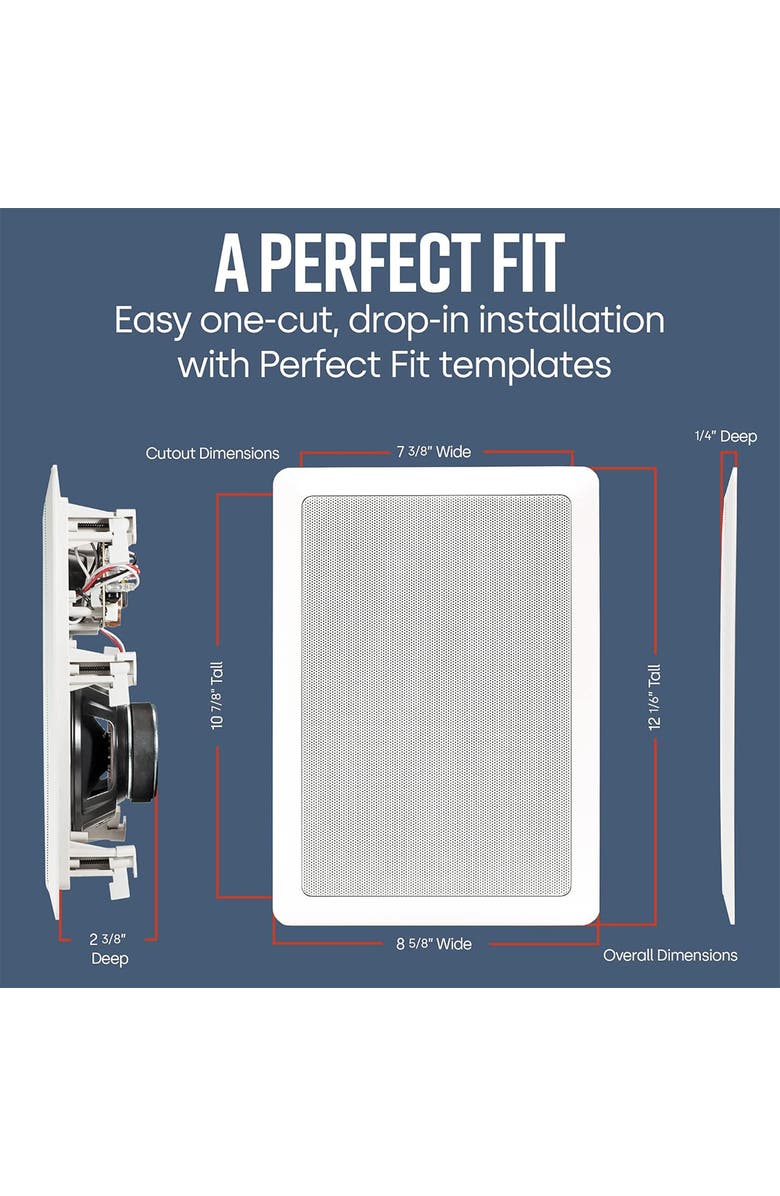 Polk Audio RC65i 2 Way In Wall Speakers - 4 Pack, Alternate, color, White