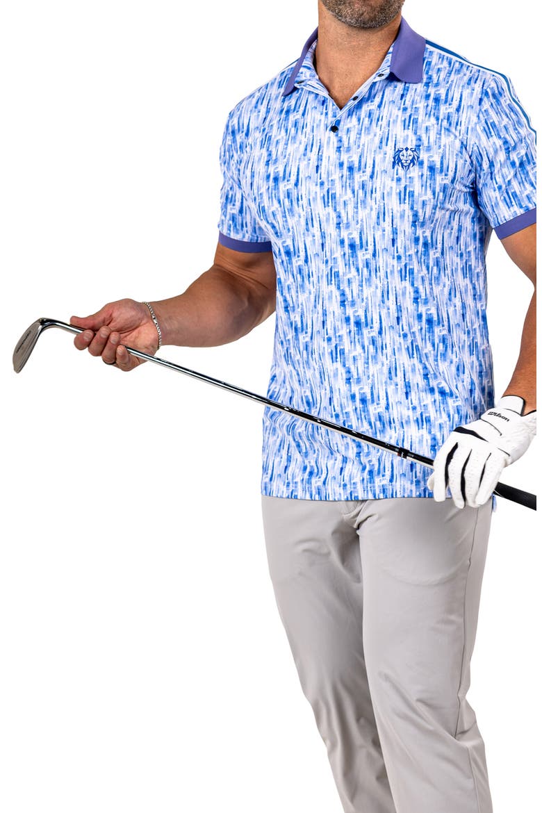 Martyr0007 Print Golf Polo, Alternate, color, BLUE