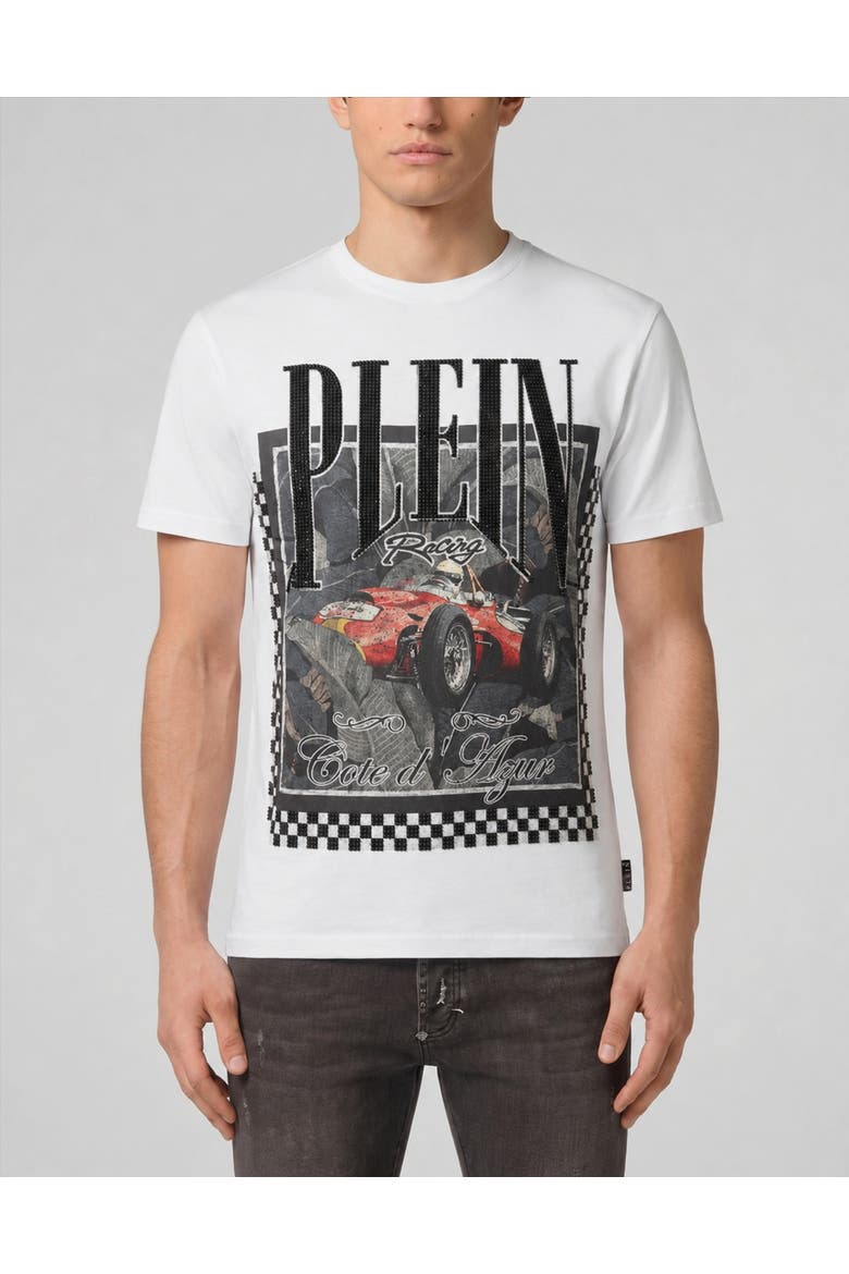 Jersey T-Shirt Plein Cote D'azur Men, Main, color, white