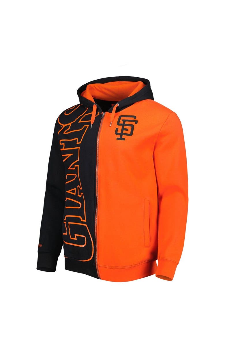 Mitchell & Ness Men's Mitchell & Ness Black/Orange San Francisco Giants Fleece Full-Zip Hoodie, Alternate, color, Black