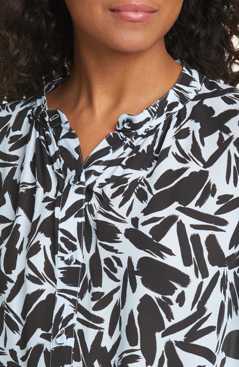 Veronica Beard Ashlynn Graphic Silk Blend Blouse, Alternate, color, 